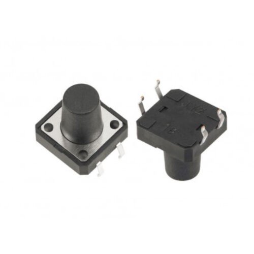 12x12x13mm Tactile 4 Pin Push Button Switch – 5 Pieces Pack