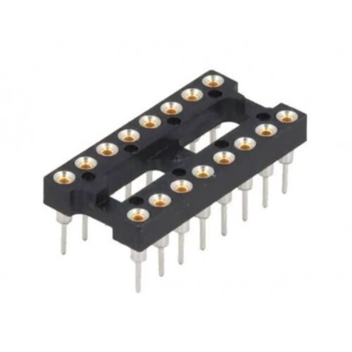 16 Pin Machined IC Base/Socket (Round Holes)