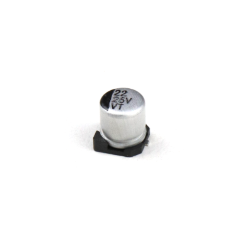 22uF 25V (SMD) Electrolytic Capacitor – 5 Pieces Pack