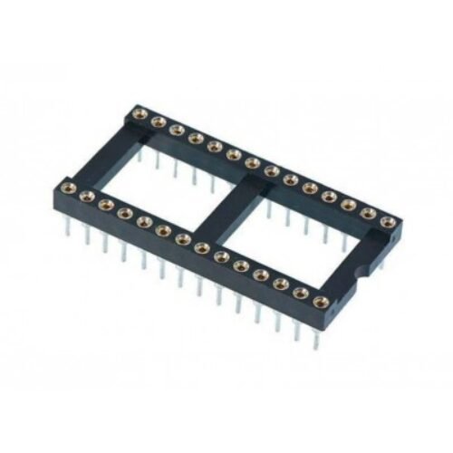 28 Pin Machined IC Base/Socket – Wide (Round Holes)