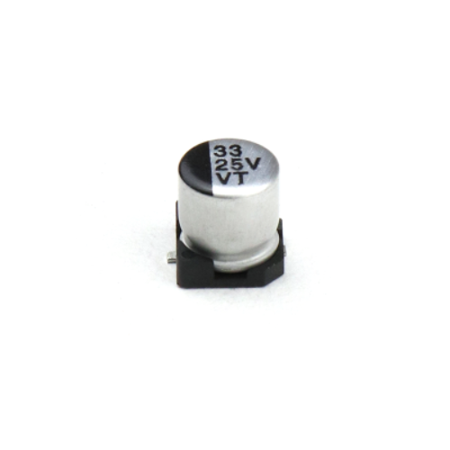33uF 25V (SMD) Electrolytic Capacitor – 5 Pieces Pack