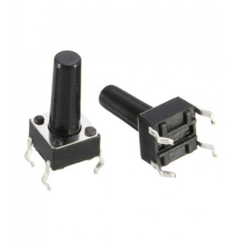 6x6x15mm Tactile 4 Pin Push Button Switch – 5 Pieces Pack