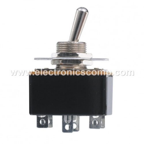 10 Amp DPDT ON-OFF-ON (Center Off) Toggle Switch – Lock Action